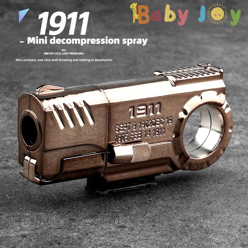 Metal Multi Playability Ratchet Flip Antistress Toy Gun 1911 KOCK 17 Shell Stress Relief Fidget Spinner Fidgeting Toys Gifts