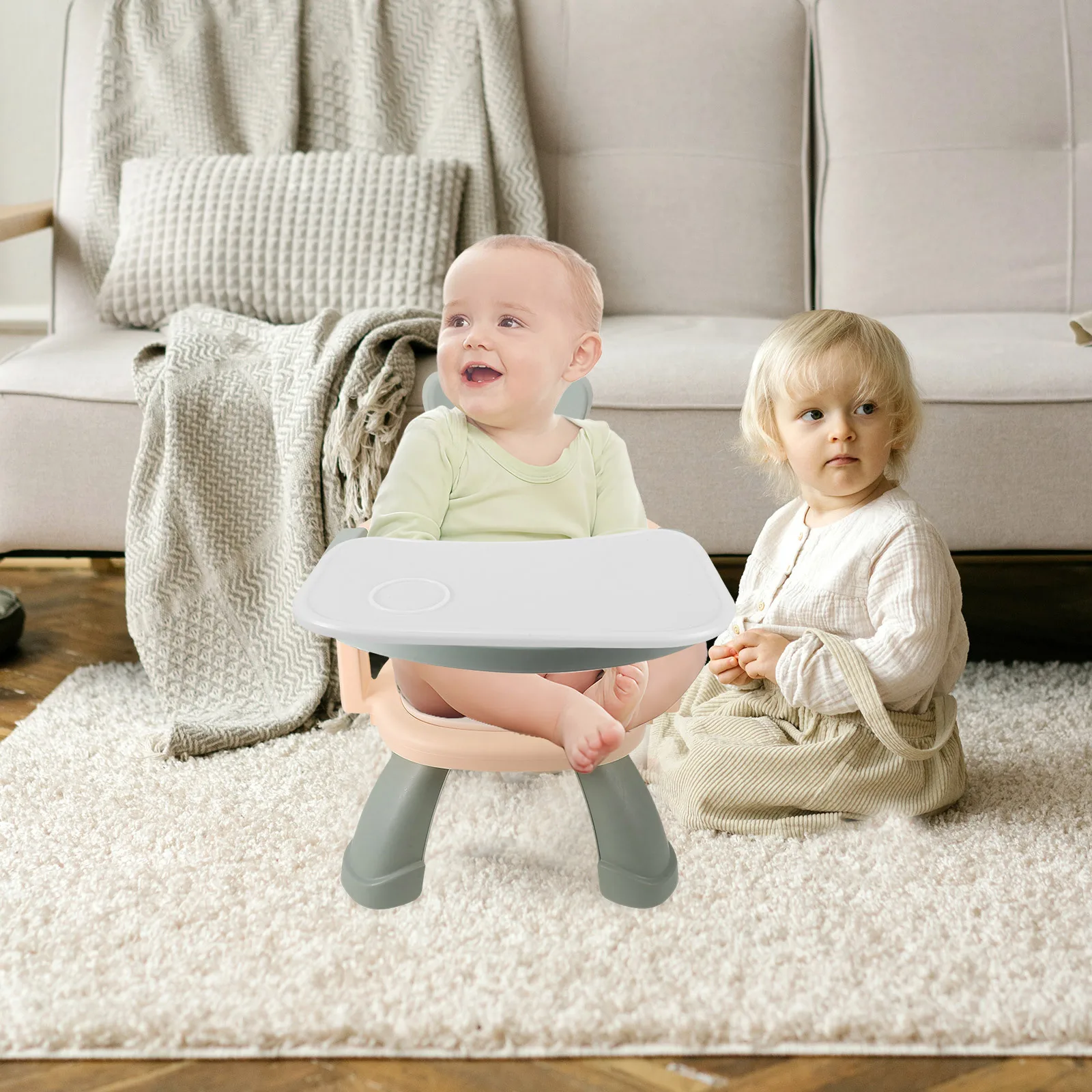 

Baby High Chair Tray Replacement Plastic Large White Toddler Dinner Plate Universal High Chair Food Catcher Dining Tray