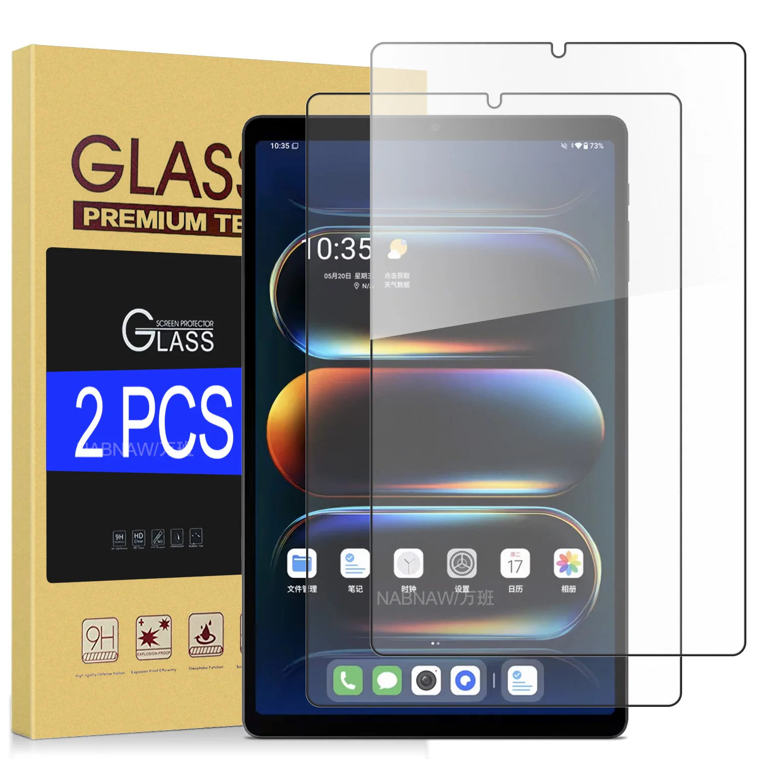 Für iPlay 80 Mini Turbo: Displayschutzfolie aus gehärtetem Glas in Full HD für das Tablet iPlay 80 Mini Turbo 8.4, kratzfeste Folie, 2er-Pack.
