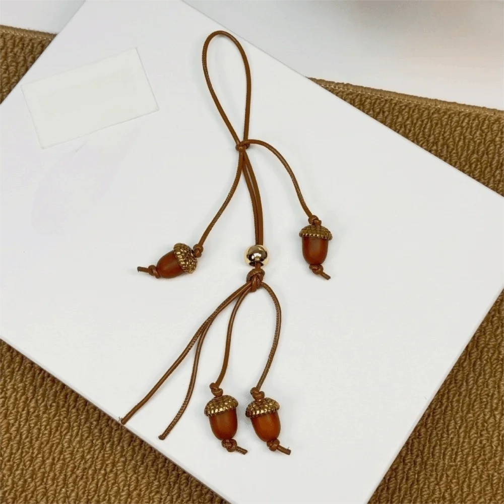 Creative Tomato Flower Pu Leather Pendant Handmade Car Keyring Leather Keychain Cartoon Hanger Bag Pendant Car Accessory