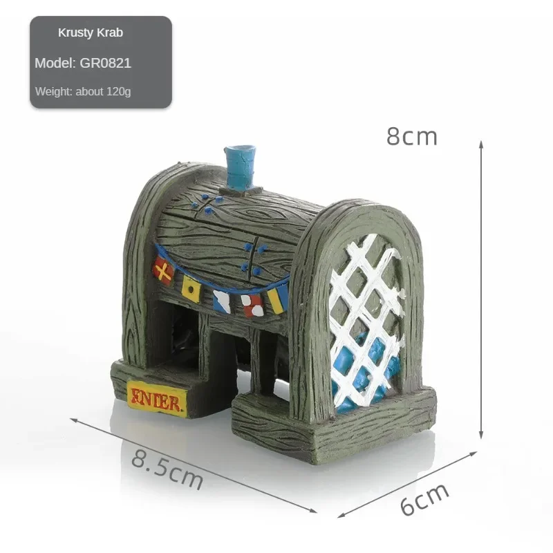 SpongeBob Aquarium Decoration Fish Tank Cartoon Pineapple House Fish Shrimp Shelter Hiding Cave Small Landscaping Accessories