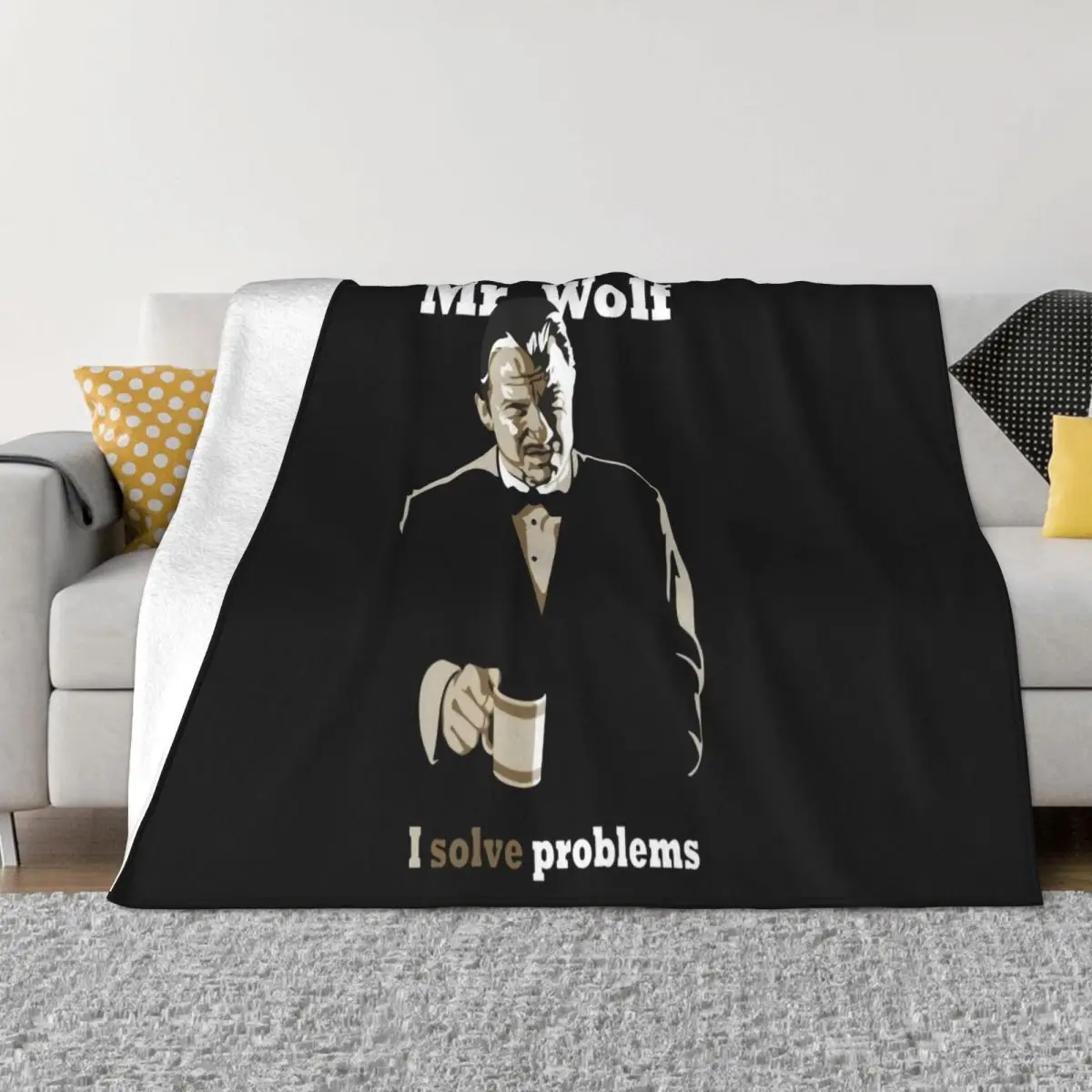 Men T Women T Mr Wolf I Solve Problems Pulp Fiction Pulp Fiction Youth Solid Color Family Basic 2021 Throw Blanket