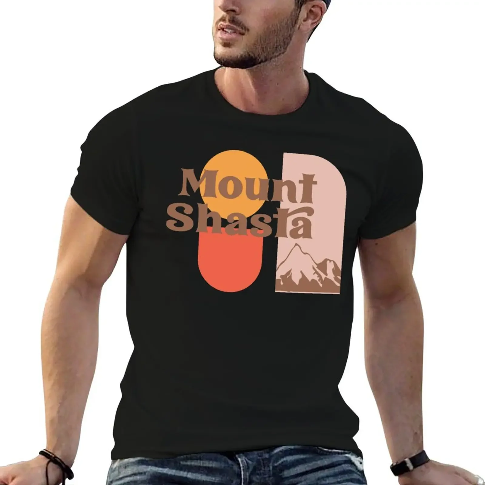 Mount Shasta National Park Graphic T-Shirt quick-drying Short sleeve tee T-shirt men