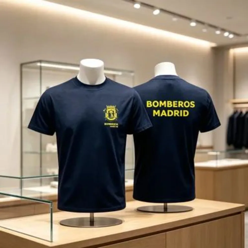 2026 New Comfort Skin-friendly Spanish Madrid Firefighters Fire Brigade Same Printed Men and Women Cotton T-Shirts Harajuku Tee