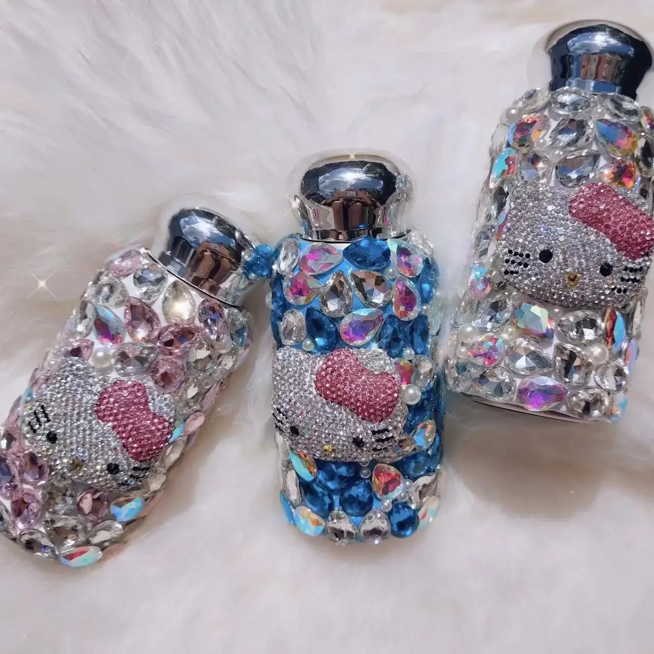 

Sanrio Hello Kitty Thermos Cup Cute Cartoon Diamond 304 Stainless Steel High End Thermos Cup Kawaii Gift Gift Box Packaging