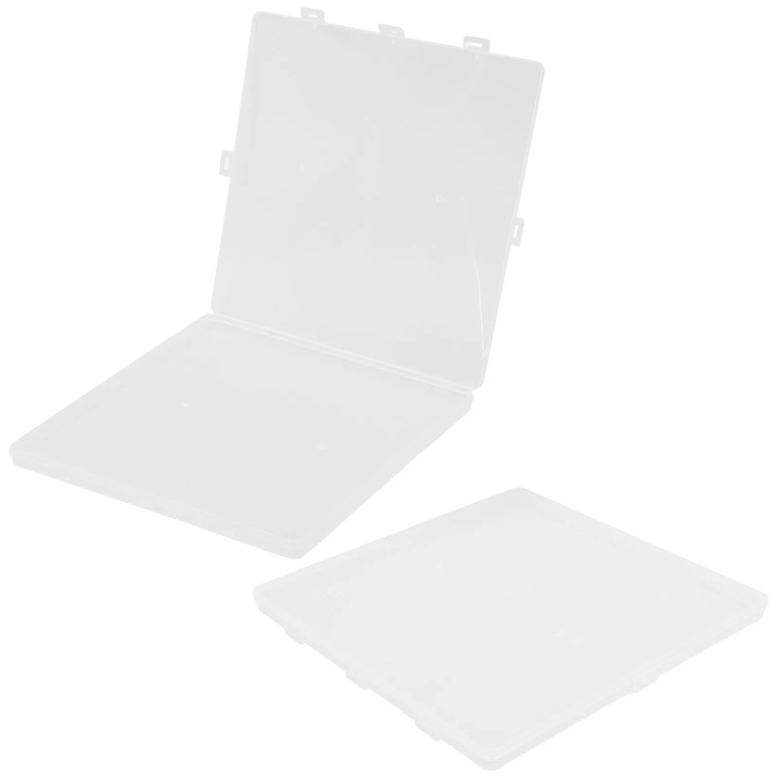 

2Pcs Certificate Organizer Box Portable PP Document File Holder Travel Cards Photo Storage Container Desktop Office Storage