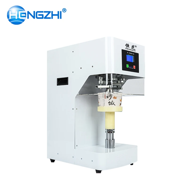 คุณภาพสูงฟองชาอุปกรณ์ถ้วยพลาสติกเครื่องซีลถ้วยอัตโนมัติเครื่องซีล 110 V/220 V