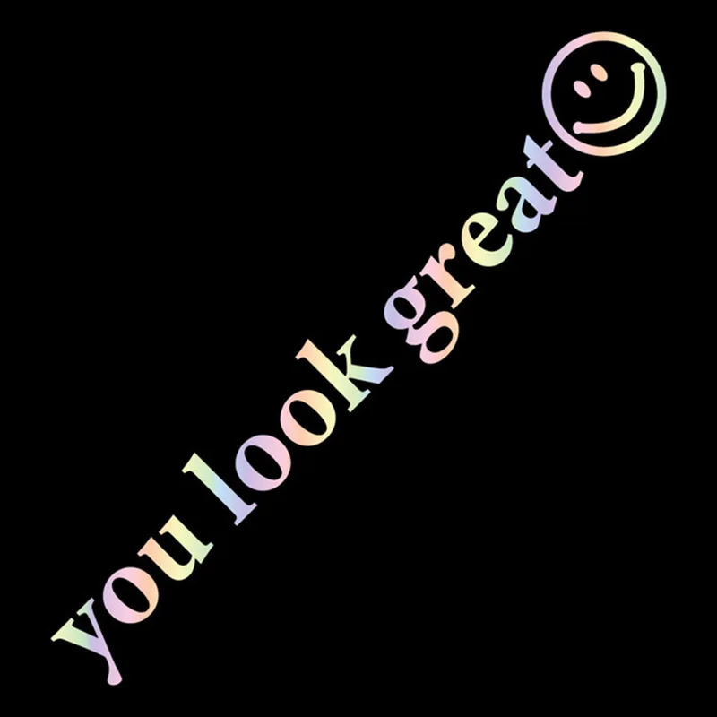 Car Sticker You Look Great Lovely Cool Car Door Body Waterproof Driving Safety Accessories Car MirrorCar Mirror Decals - Image 4