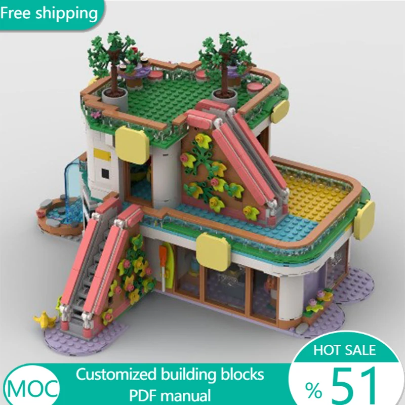 1085 PCS Customize town Hall MOC Customize Modular Building Block Technology Model Design Educational DIY Boy Toy Christmas Gift