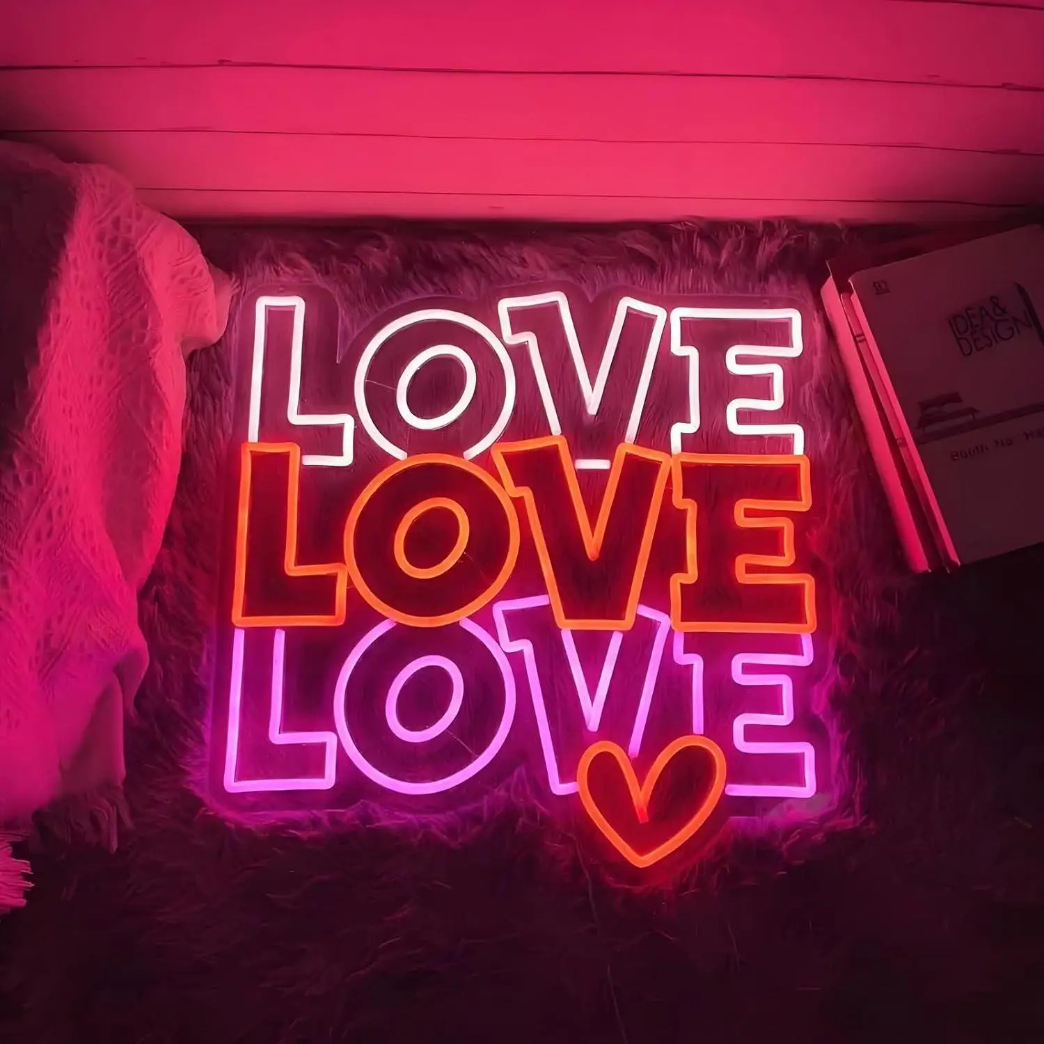 Love Neon Sign USB Dimmable LED Neon Lights for Wedding Engagement Anniversary Parties Shop Wall art Decor Valentine's Day Gifts view 4