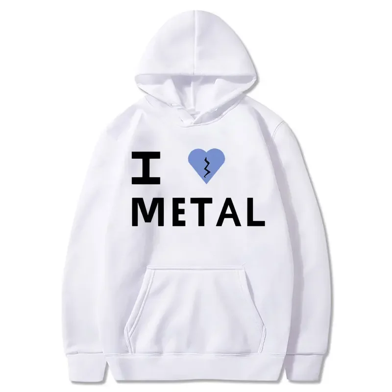 Singer Elliott Smith I Love Metal Same Style Hoodie Men Women Vintage Oversized Sweatshirt Men's Hoodies Male Fashion Streetwear