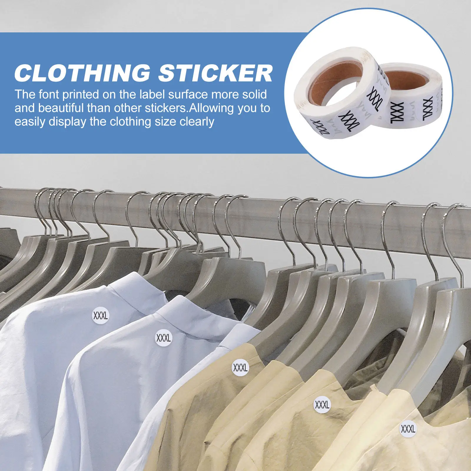 

2 рулона круглых наклеек-этикеток для одежды, премиум-класса, самоклеящиеся, с прозрачным шрифтом, для футболок, свитеров, пальто, головных уборов