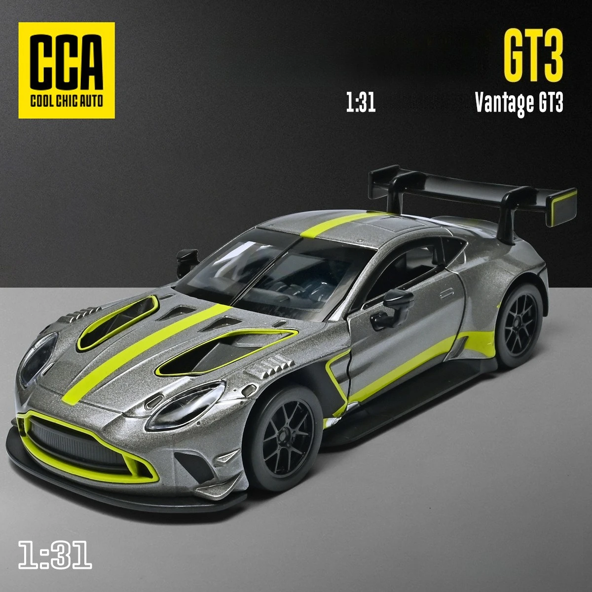 1:31 Vantage GT3 Racing Car Model Simulation Diecast Alloy Car Model Toy Collection Decoration Gift
