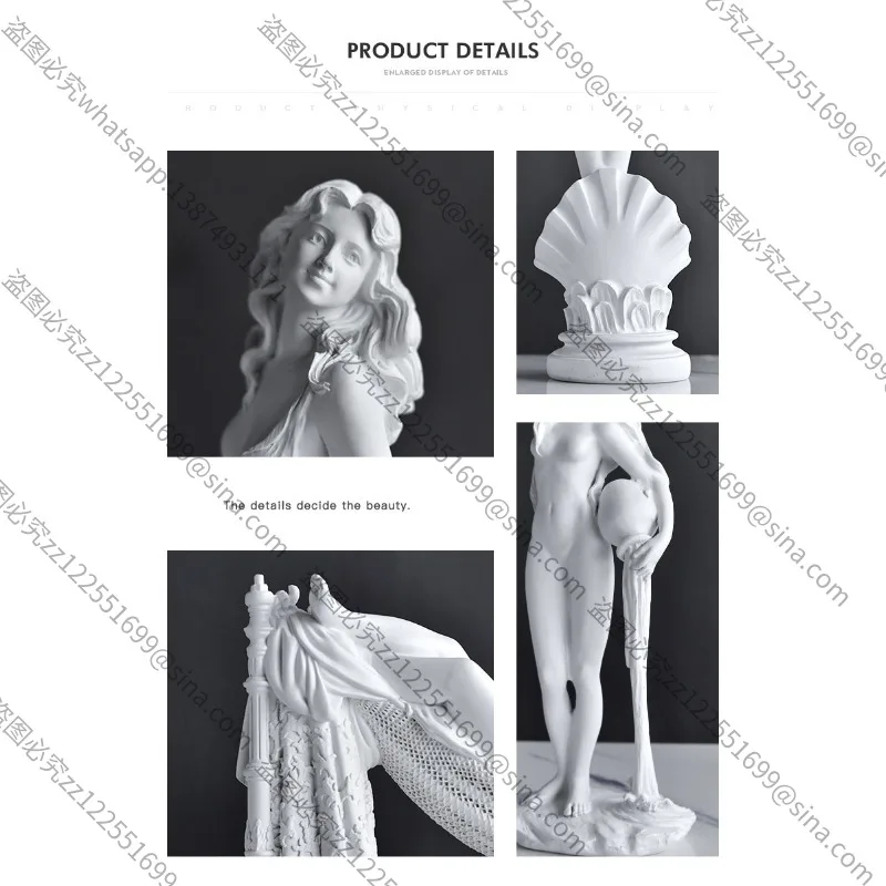 

Подходит для скандинавской статуи Венеры Muse, украшение для дома, входа, художественной комнаты, эскиз, украшение из смолы, ремесло