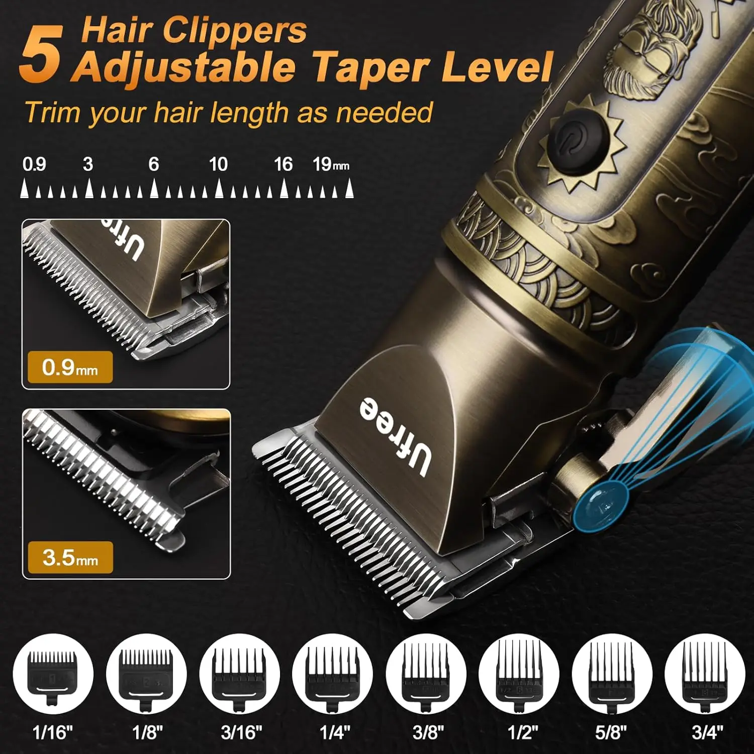 Hair Clippers Shaver Electric Razor, Hair Trimmer for Men Cordless Barber Clippers and Trimmers Set