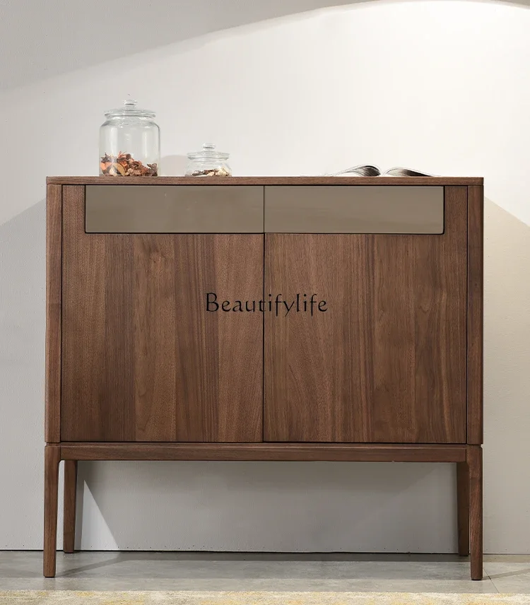 

FG11North America Black Walnut Solid Wood Sideboard Nordic Simple Modern Designer Complete Locker