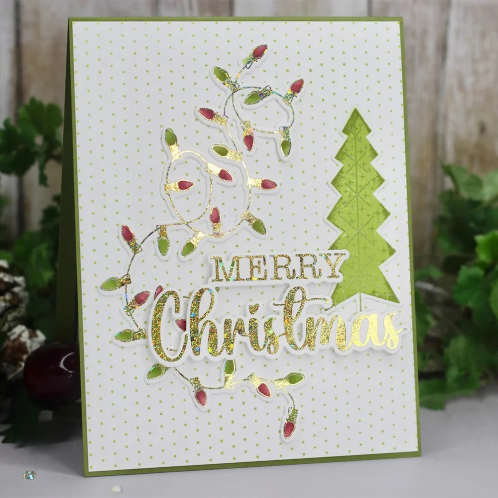 عيد ميلاد سعيد ومشرق 25 ديسمبر التمنيات واضح Stamps/القطع يموت DIY بها بنفسك زينة عيد الميلاد تحية ورقة بطاقة ألبوم ديكور الحرفية