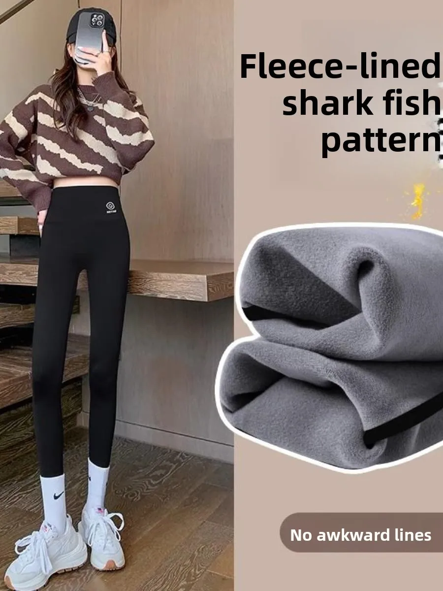 

Women's Fce Lined ark Skin Yoga Pants Thi Warm Base Layer Sweatpants Asymmetrical Low Waist Long Trousers Winter 2025