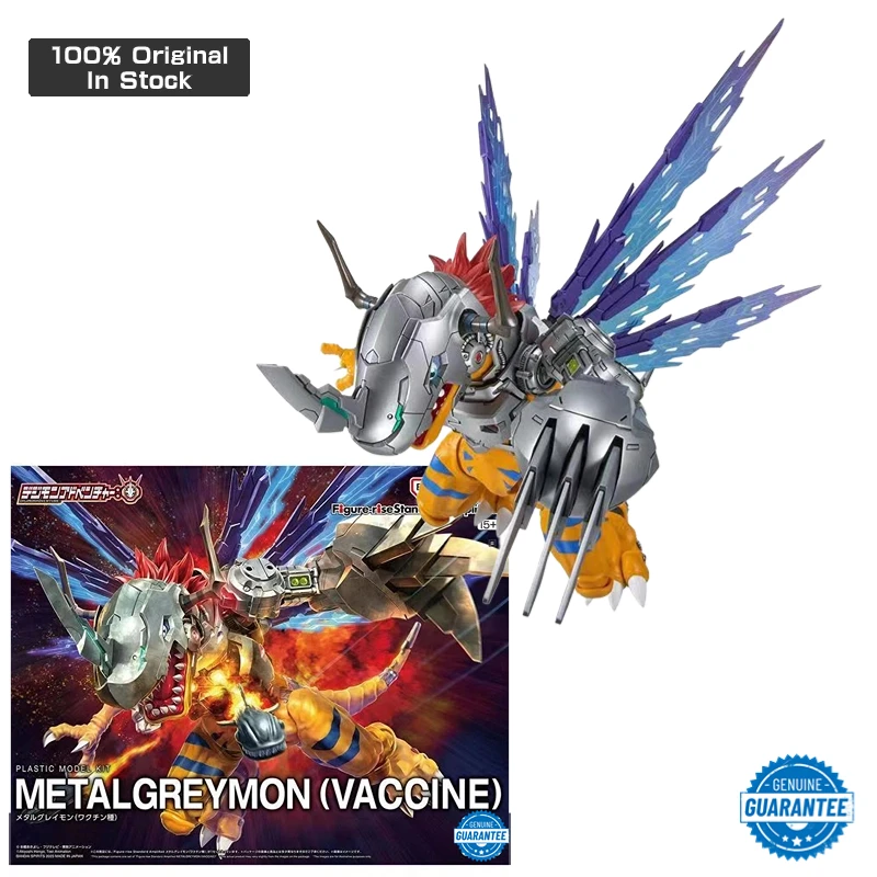 

Genuine Original Tamashii Figure Rise Digimon Adventure Metal Greymon Vaccine Assembled Action Figures Toys Model Ornament Decor