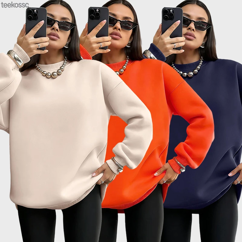 

Осень-зима, пуловеры, женские классические толстовки, удобная однотонная толстовка с капюшоном, флисовая модная одежда, уличная мягкая спортивная одежда, повседневный теплый топ