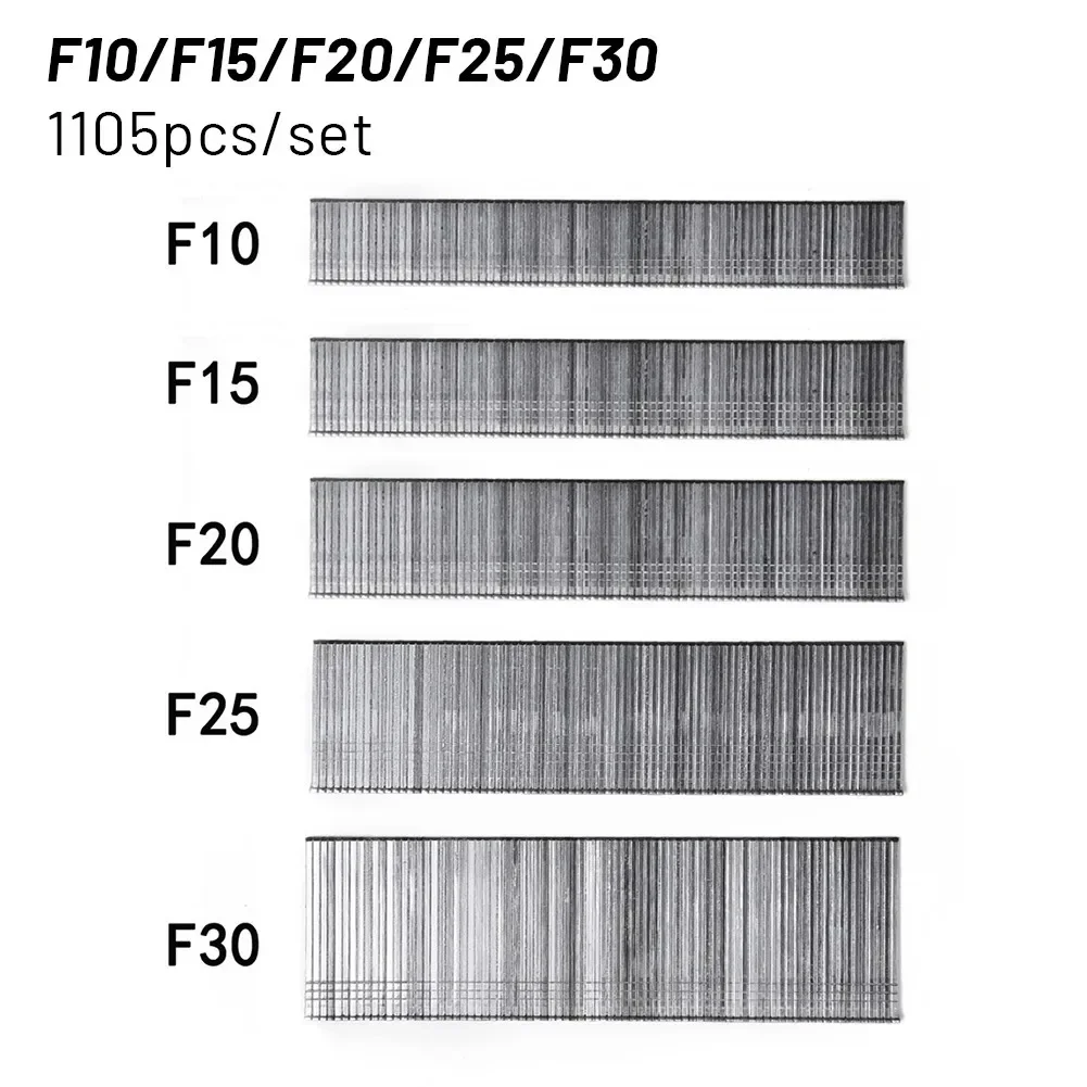 1105 pezzi F15/F20/F25/F30 pistola sparachiodi chiodi Brad dritti 304 cucitrice in acciaio inossidabile chiodatrice graffette per mobili per la lavorazione del legno fai da te
