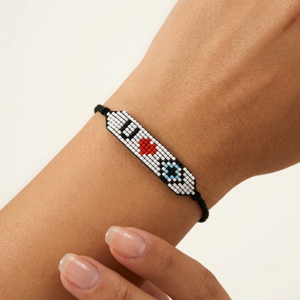 

1PCS Bohemian Style Glass Bead String Beads Woven Adjustable Bracelet Unisex Jewelry Accessories
