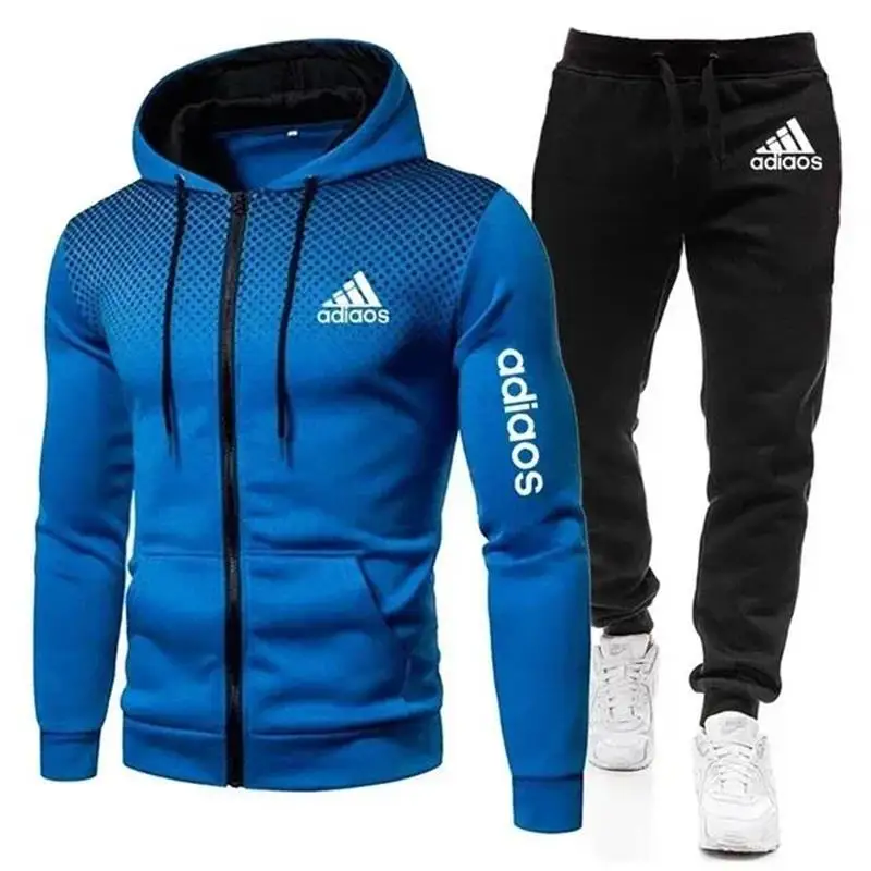 Herren Sport bekleidung Fitness anzug, Sport bekleidung mit Reiß verschluss, Lauf anzug, Fitness anzug, Sporta nzug, Hoodie, neuer Stil, modisch 2024