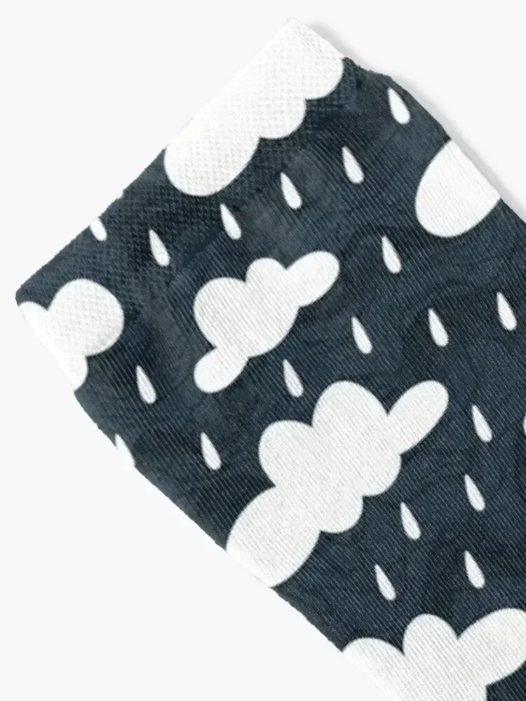 Clouds and Rain Pattern Socks essential Antiskid soccer sports and leisure ankle Socks Men's Women's