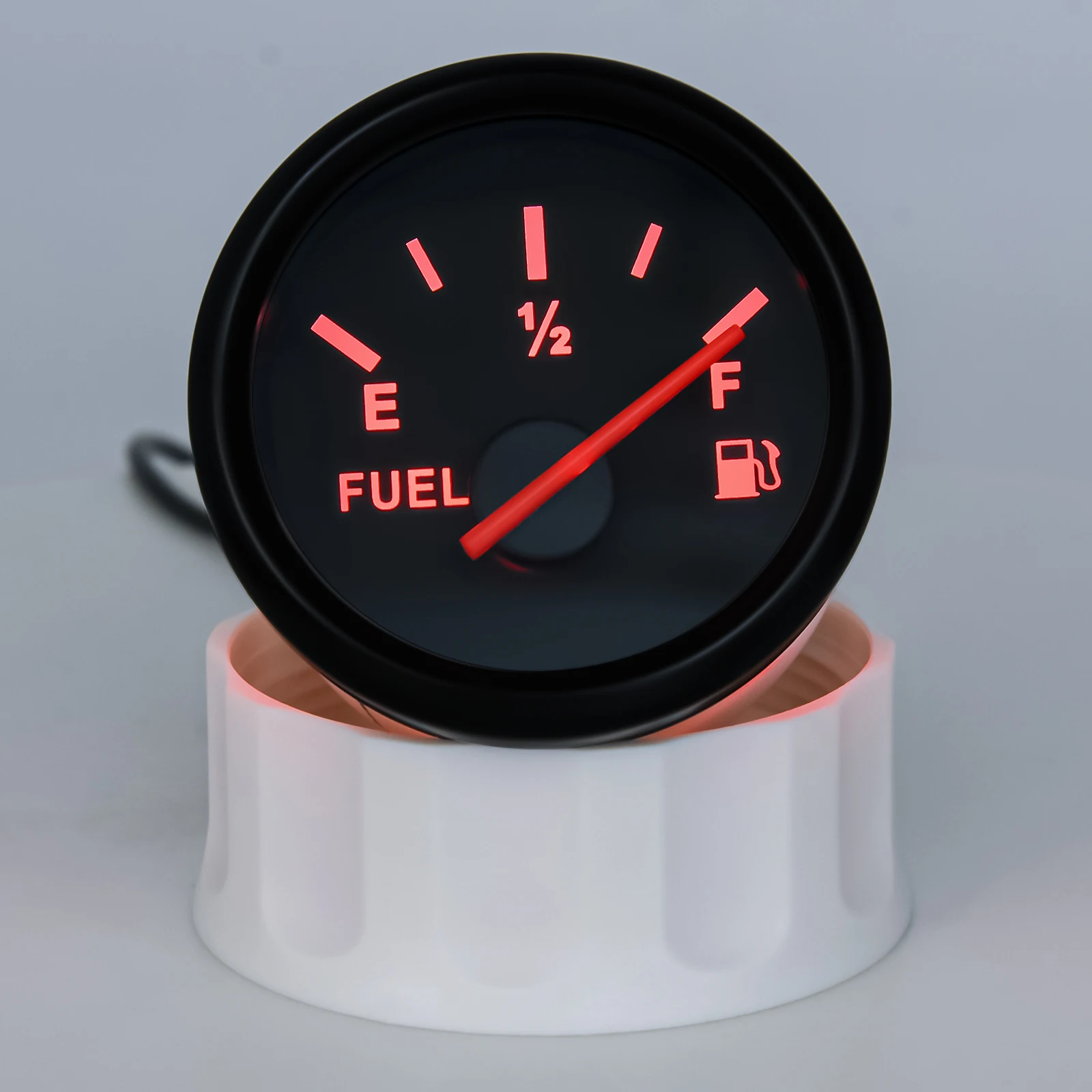 0-190ohm 240-33ohm Marine Fuel Level Gauge 52mm Fuel Tank Indicator Meter Red LED Backlight Universal For Boat Car Truck 9-32V