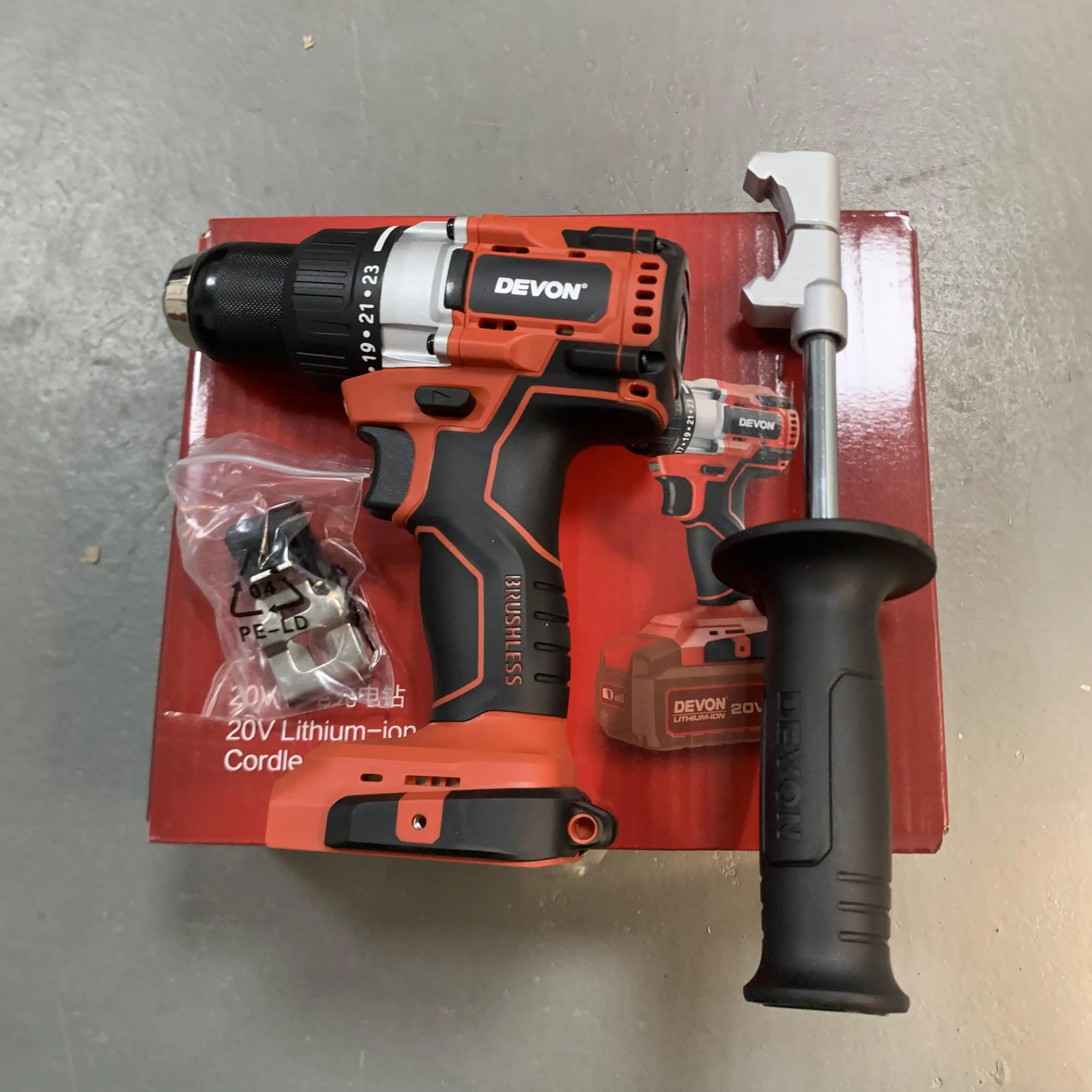 DEVON 5282-Li-20TS 20V Dual Speed Lithium Battery Brushless Drill – The Ultimate Power Tool for Precision and Performance