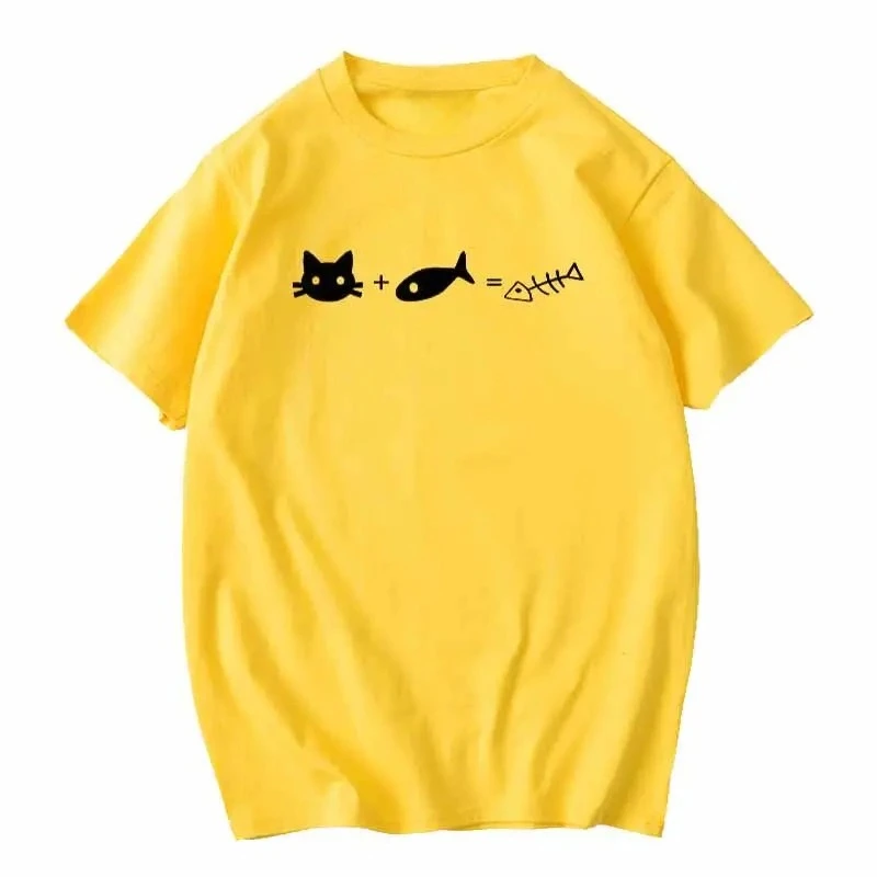 Mathematical Creativity  Printed Fashionable Men's and Women's Short Sleeved New Personalized Round Neck T-shirt Woman Clothing