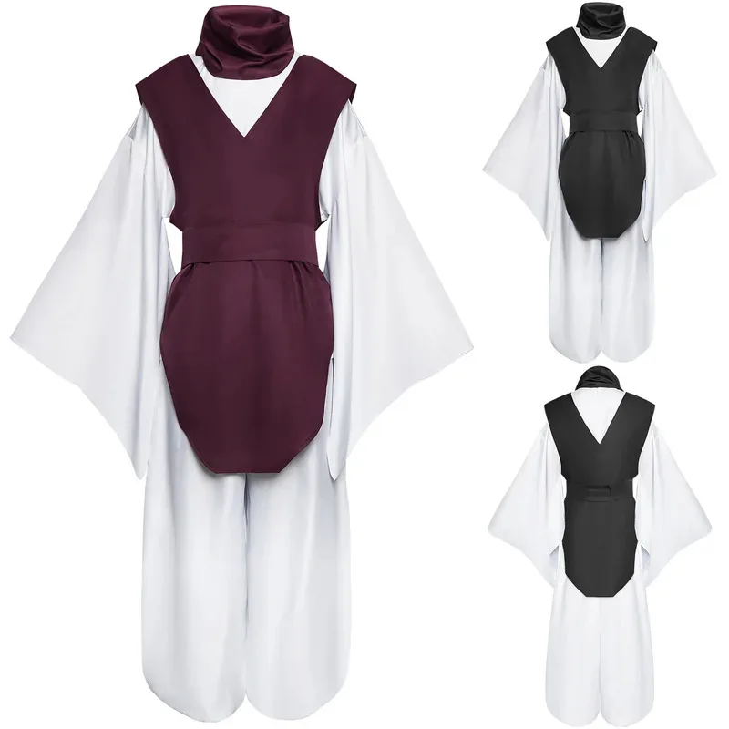 

Jujutsu JJK Manga Anime Choso Cosplay Costume Purple Vest Neck Gaiter Belt White Elastic Pants Top Gift
