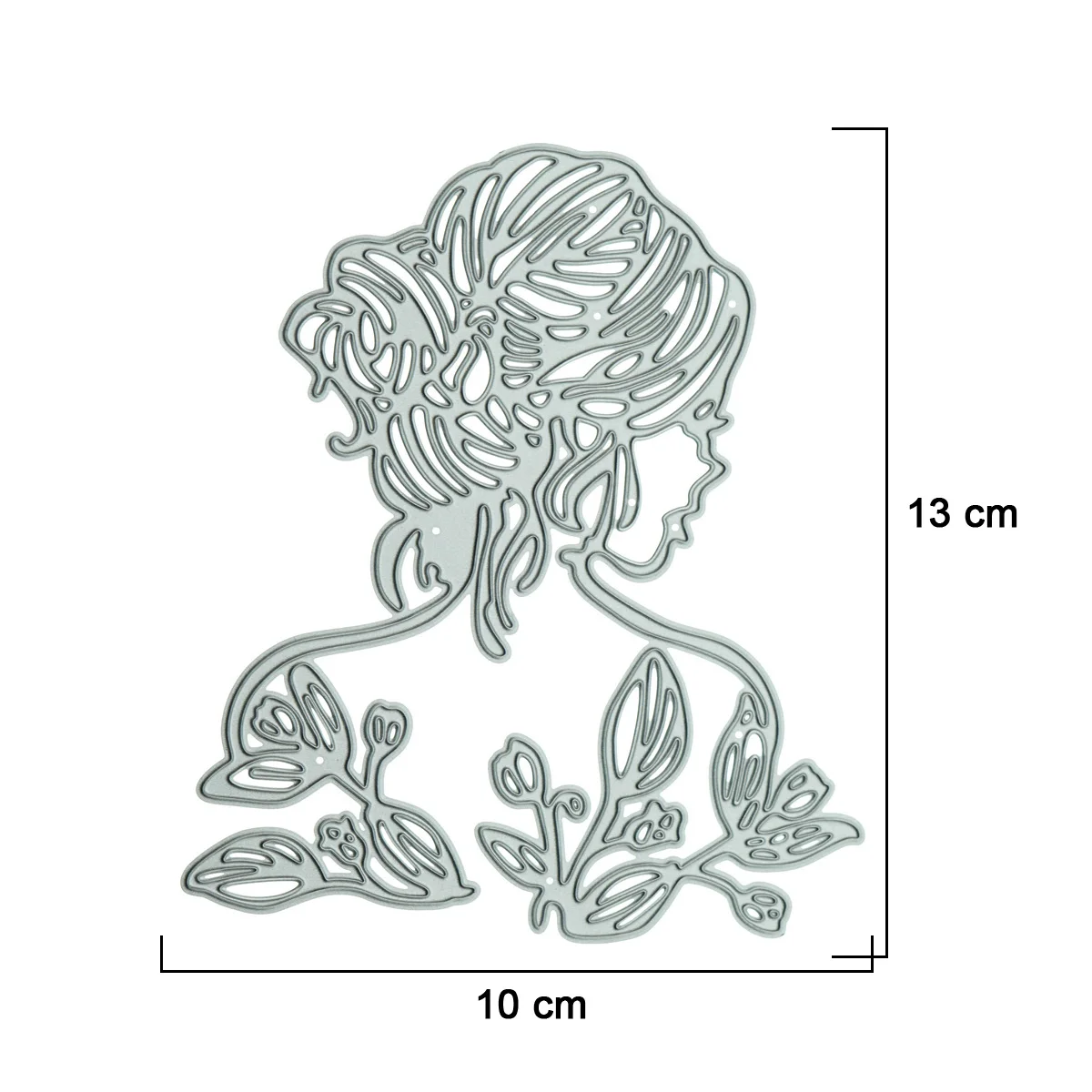 Die Cutter Character Elegant Female Lady Pattern For Postcard Decorating Scrapbook Thank You Card Metal Cutting Punch Stencil