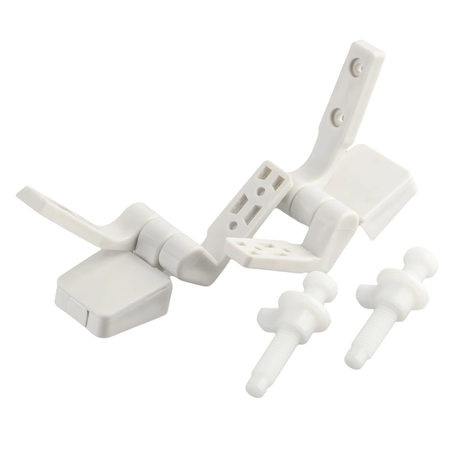 1 Pair White Plastic Toilet For Seat Lid Hinge Replacement With Bolts Screw Nuts Fit Toilet For Seats Bathroom Toilet Small Tool