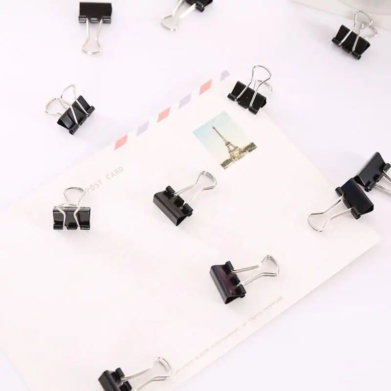 Bulldog Foldback Clips 51 19mm Metal Binder Grip Clips office accessories Clips Black