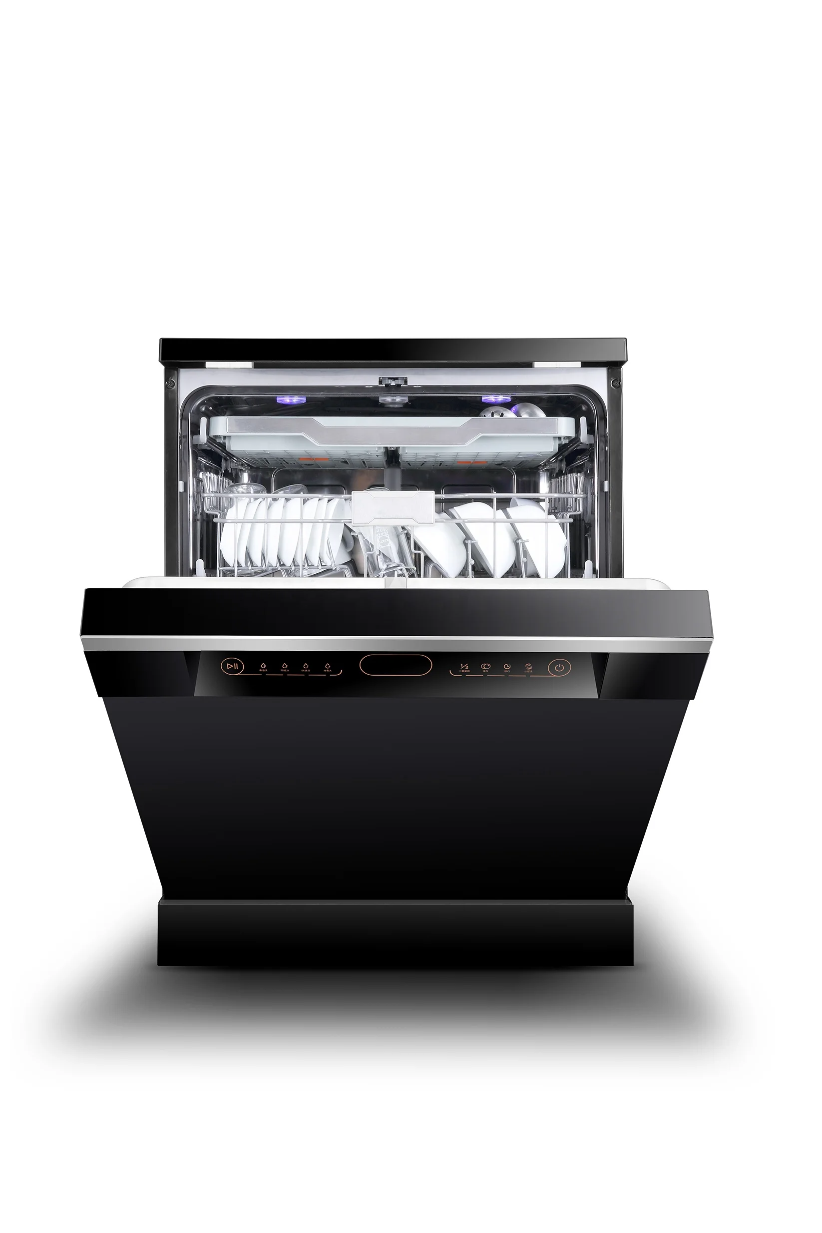 

Dishwashers Setting 8 Program Built-in Dishwasher Electric Kitchen Dishwasher Stainless Steel Half Load 15-16 Black Carton 220