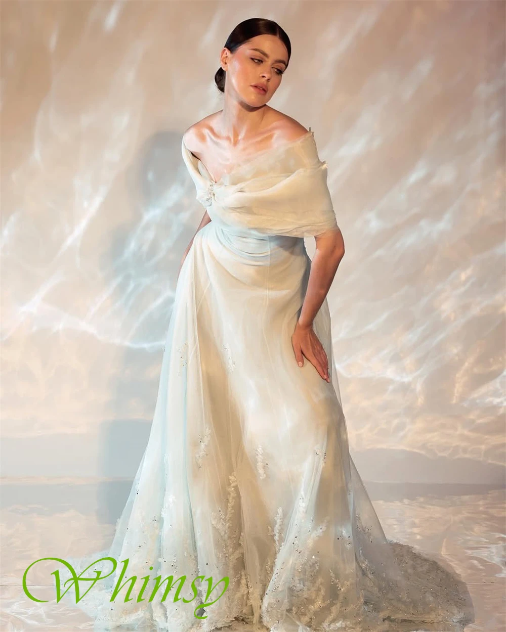 تخصيص أنيقة قارب الرقبة الأورجانزا مساء اللباس الفاخرة كريستال فساتين العودة للوطن مزاجه فساتين مناسبة مخصصة