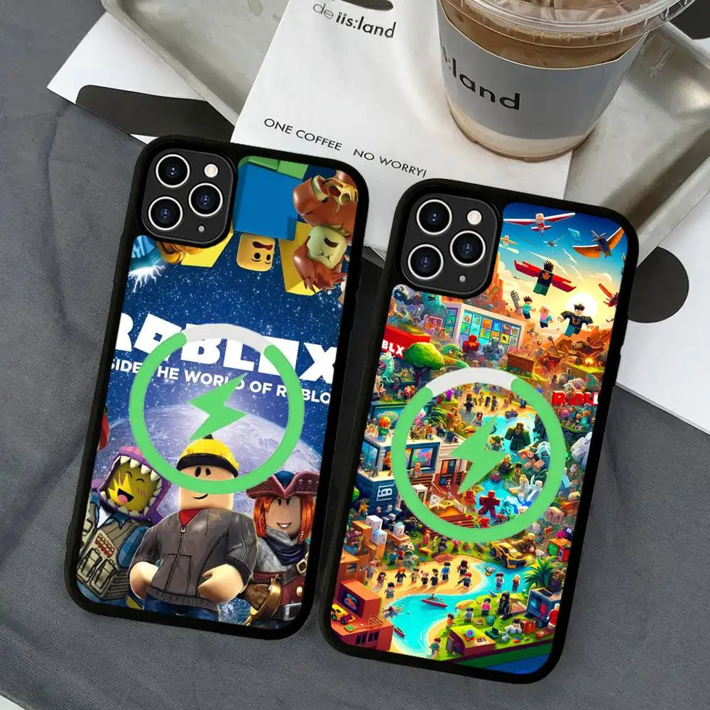

Popular Game R-Roblox Phone Case Magnetic Case Magnetic Magsafe Phone Case For IPhone 17 Air 16 Pro Max 15 14 13 12