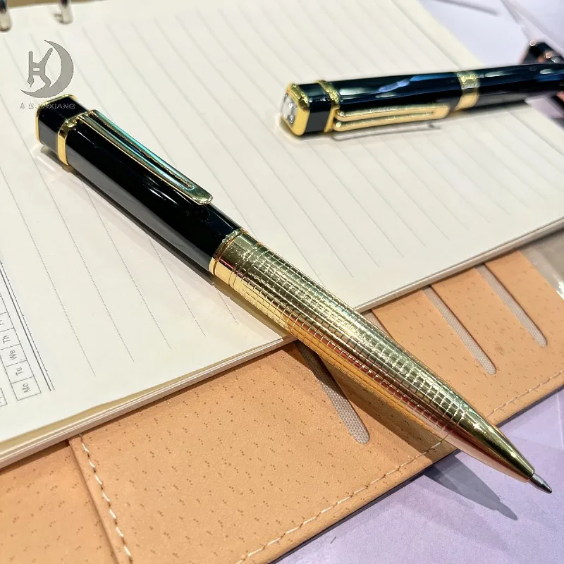 1 PCS 601 Luxury Professional Gift Square Ballpoint Pen | Business Writing Pen | Classic Carved Design | Office & Gift Use