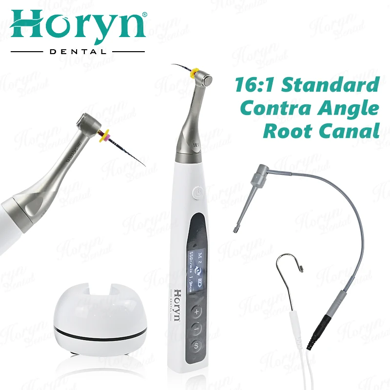 

2 in 1 Dental Endo Handpiece With Apex Locator Rotation Reciprocating Contra Angle Wireless Root Canal Instrument