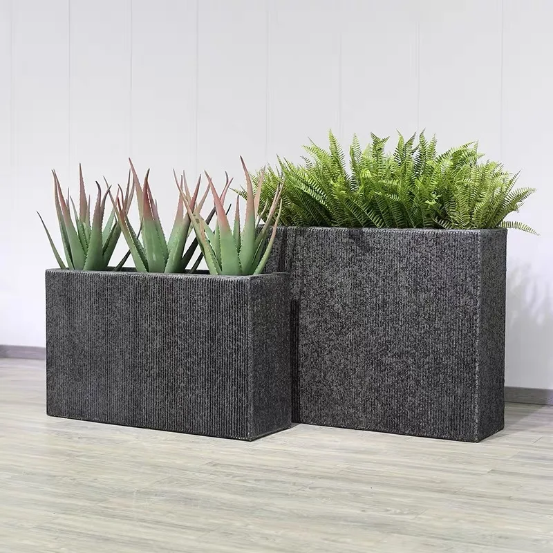 صندوق زهور FRP خارجي مزيج مستطيل #4