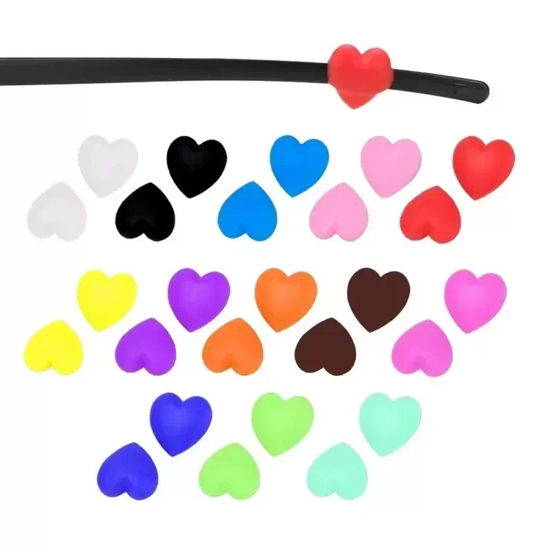 10Pcs Silicone Heart Anti Slip Ear Hook Eyeglass Eyewear Accessories Eye Glasses Grip Temple Tip Holder Eyeglass Grip 안경홀더