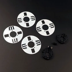 Metal (Aluminum) Reel for Cassette Tape  (Pack of 4 Reels + 2 Wheel)