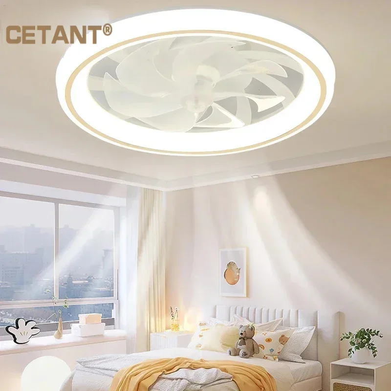 Modern LED Fan Light With Remote Control 6 Speed 48CM Fan Lamp For Bedroom Living Room Study fan light Home Indoor Lighting