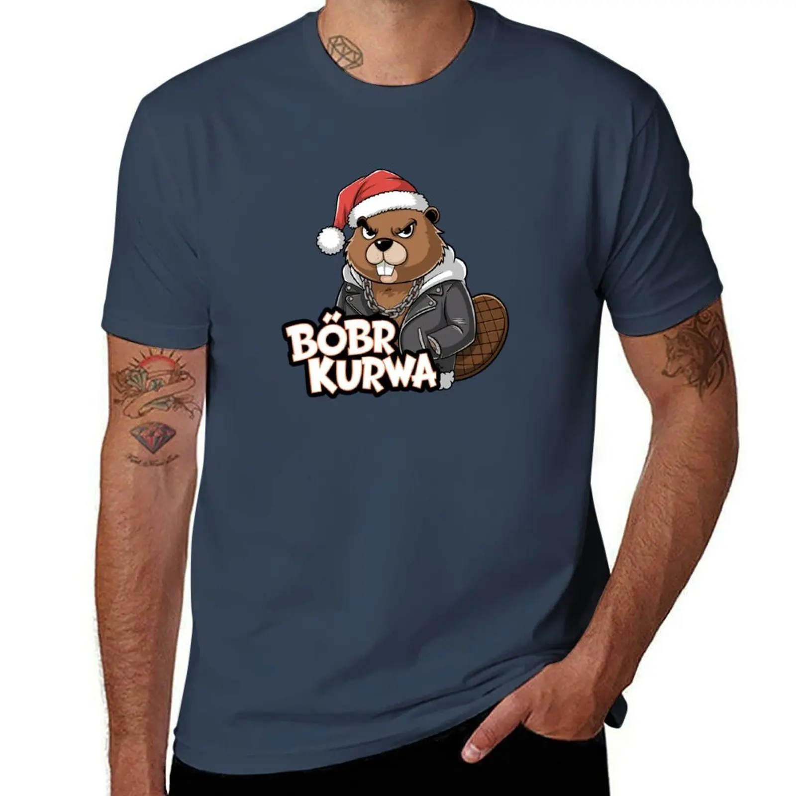 

bober kurwa / kurwa christmas bobr T-Shirt Outdoor Sports Short Sleeve Top