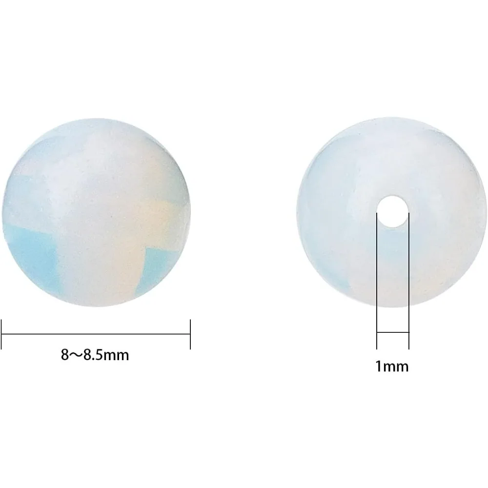 5 Strands 8mm Opalite Gemstone Round Loose Stone Beads for Jewelry Making 15.5