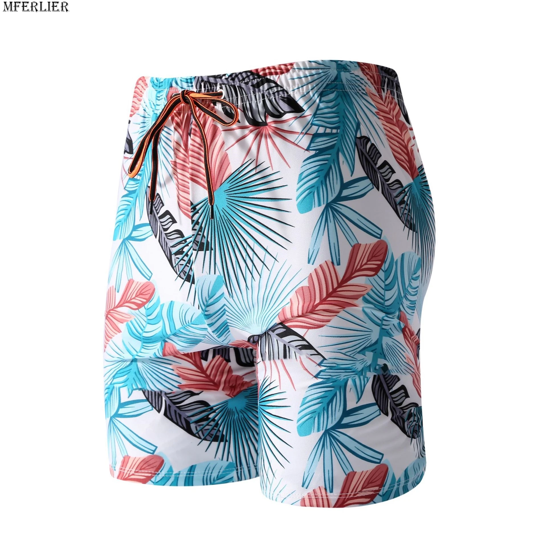 Pantalones cortos de playa con estampado floral para hombre, bañadores hawaianos, Verano