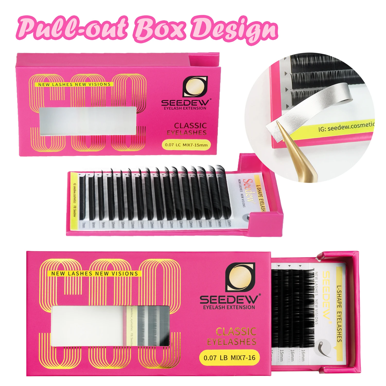 SEEDEW 0.07mm LJ/LB/LC Mix7-16 - огляд і ціна Eyelash Extension In Chinese