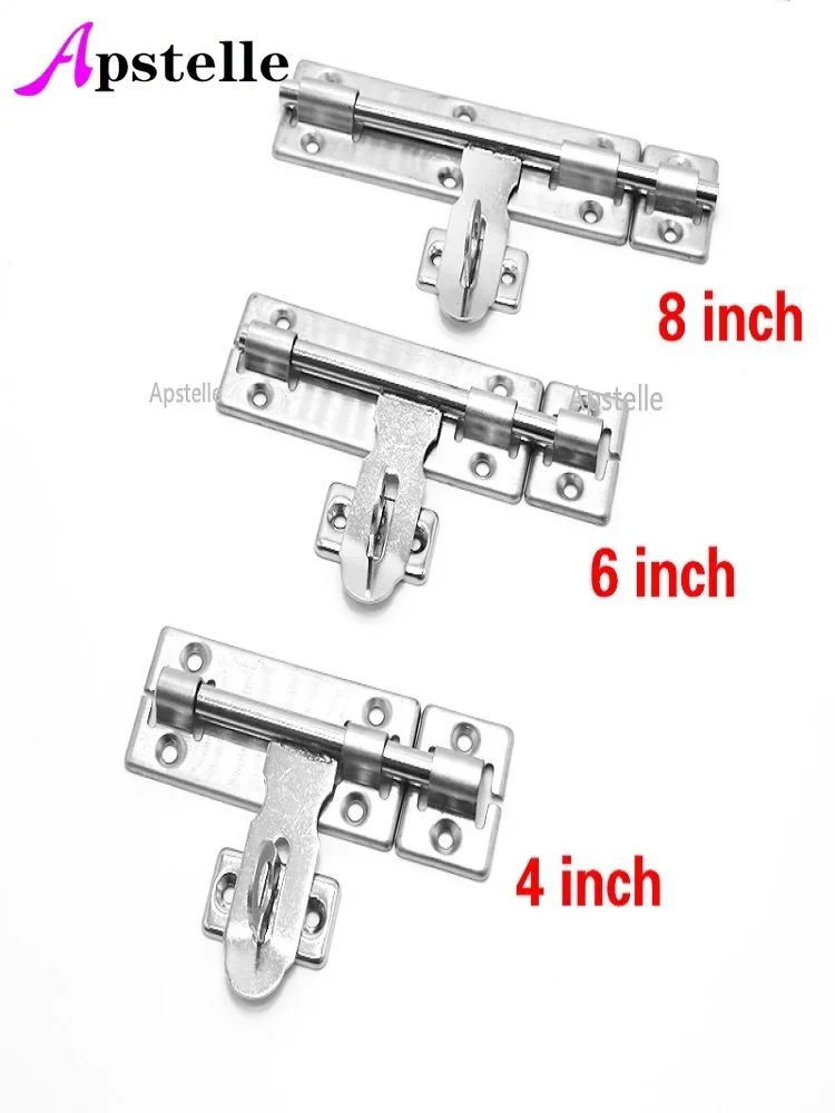 Apstelle-Serrure de porte de quincaillerie, loquet à 2,2 de barillet, ensemble de fermoirs de cadenas, acier inoxydable brossé, ci-après ados De Seguridad, 4 ", 5/6