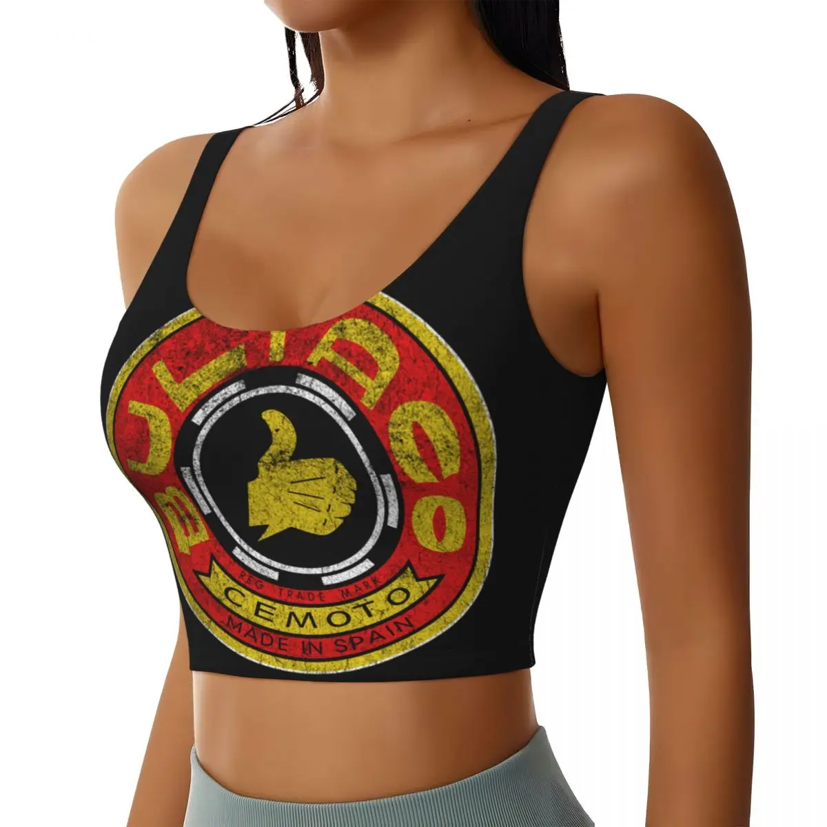 Custom Bultacos Motorcycles High Impact Sports Bras Women Seamless Workout Running Crop Tank Tops
